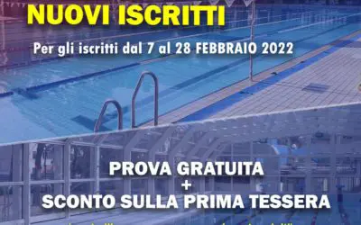 SPECIALE PROMOZIONE NUOVI ISCRITTI