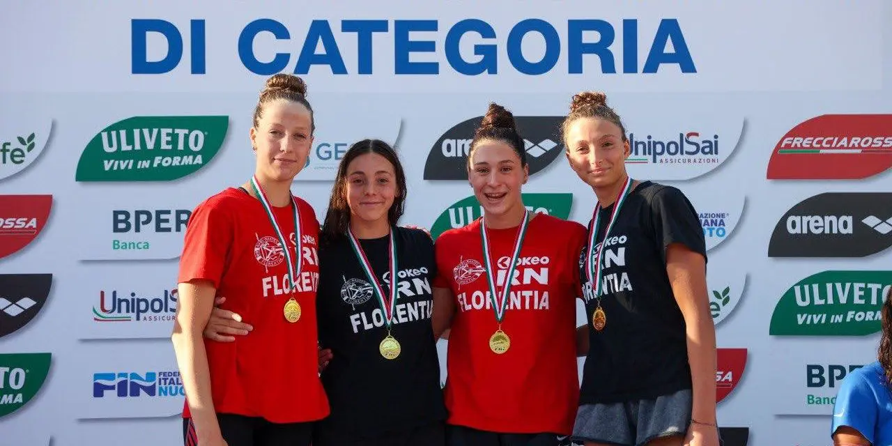 BOOM BOOM FLORENTIA, NUOVO RECORD ITALIANO NELLA STAFFETTA 4X200 SL CADETTE