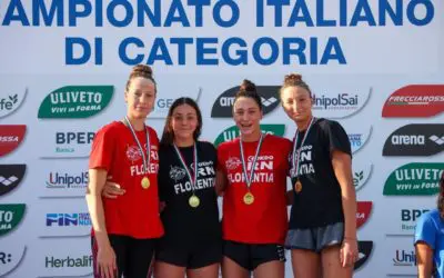 BOOM BOOM FLORENTIA, NUOVO RECORD ITALIANO NELLA STAFFETTA 4X200 SL CADETTE