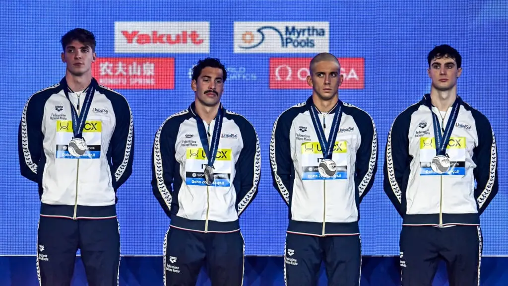 LORENZO ZAZZERI ARGENTO MONDIALE A DOHA CON LA 4X100 SL