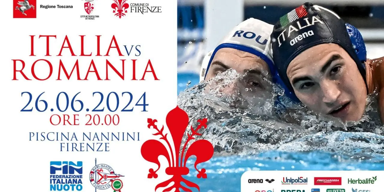 LA NAZIONALE ITALIANA DI PALLANUOTO MASCHILE TORNA  A  FIRENZE DOPO TREDICI ANNI