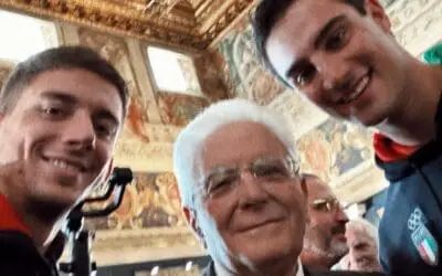 L’OLIMPIONICO LORENZO ZAZZERI DAL PRESIDENTE MATTARELLA CON LA DELEGAZIONE AZZURRA