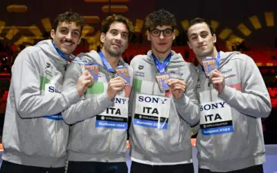 FILIPPO MEGLI BRONZO MONDIALE CON LA 4X200 SL