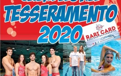 CAMPAGNA TESSERAMENTO SOCI 2020  “Rari Nantes Florentia, dove familiarità fa rima con professionalità”