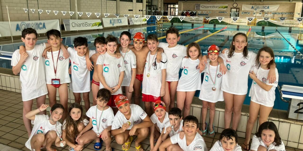 NUOTO: ESORDIENTI A e B SECONDI AL TROFEO CHIANTI BANCA DI SAN CASCIANO