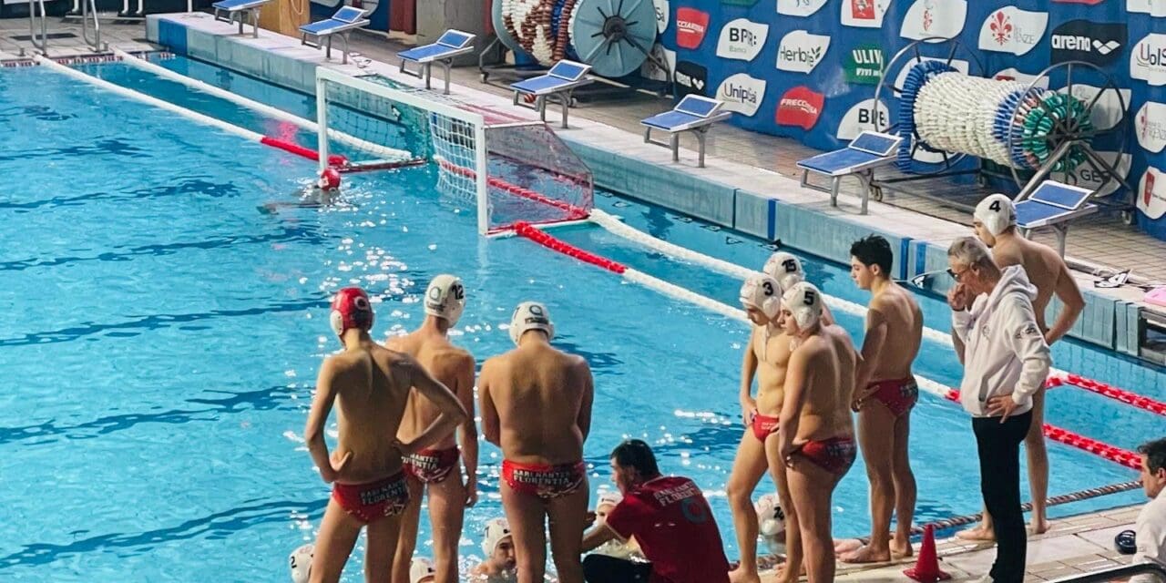 PALLANUOTO JUNIORES B MASCHILE, LA FLORENTIA BATTE IL LIVORNO E L’AGGANCIA IN VETTA